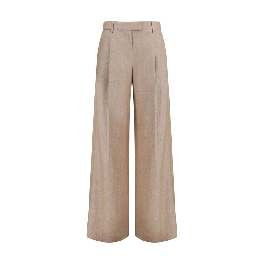 Brunello Cucinelli 92% Linen trousers in beige