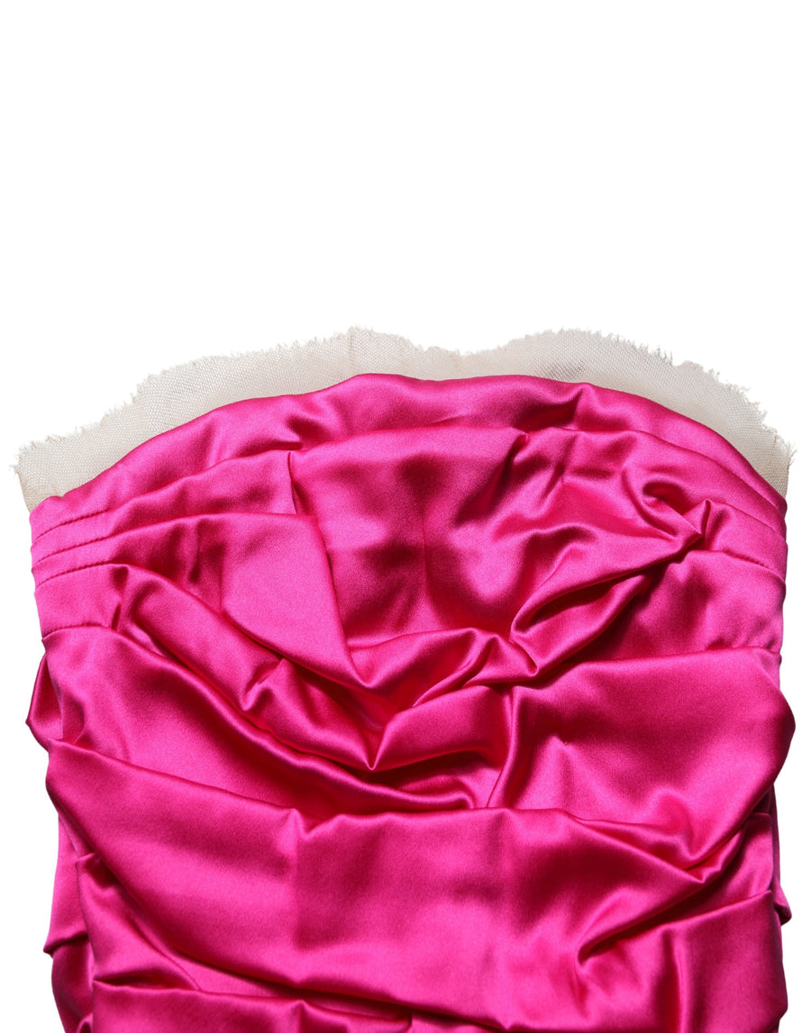 Dolce & Gabbana 96% Silk 4% Elastane gown in pink