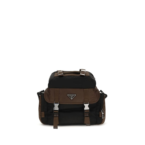 Prada 100% Recycled Polyamide shoulder bag in brown