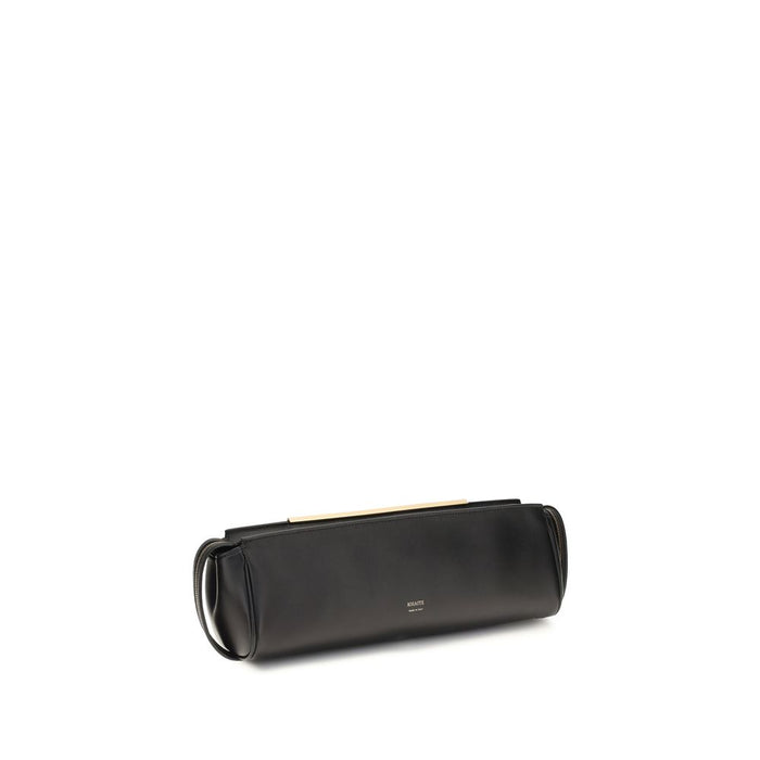 Khaite 100% Calf Leather Bos Taurus clutch in black — view 2