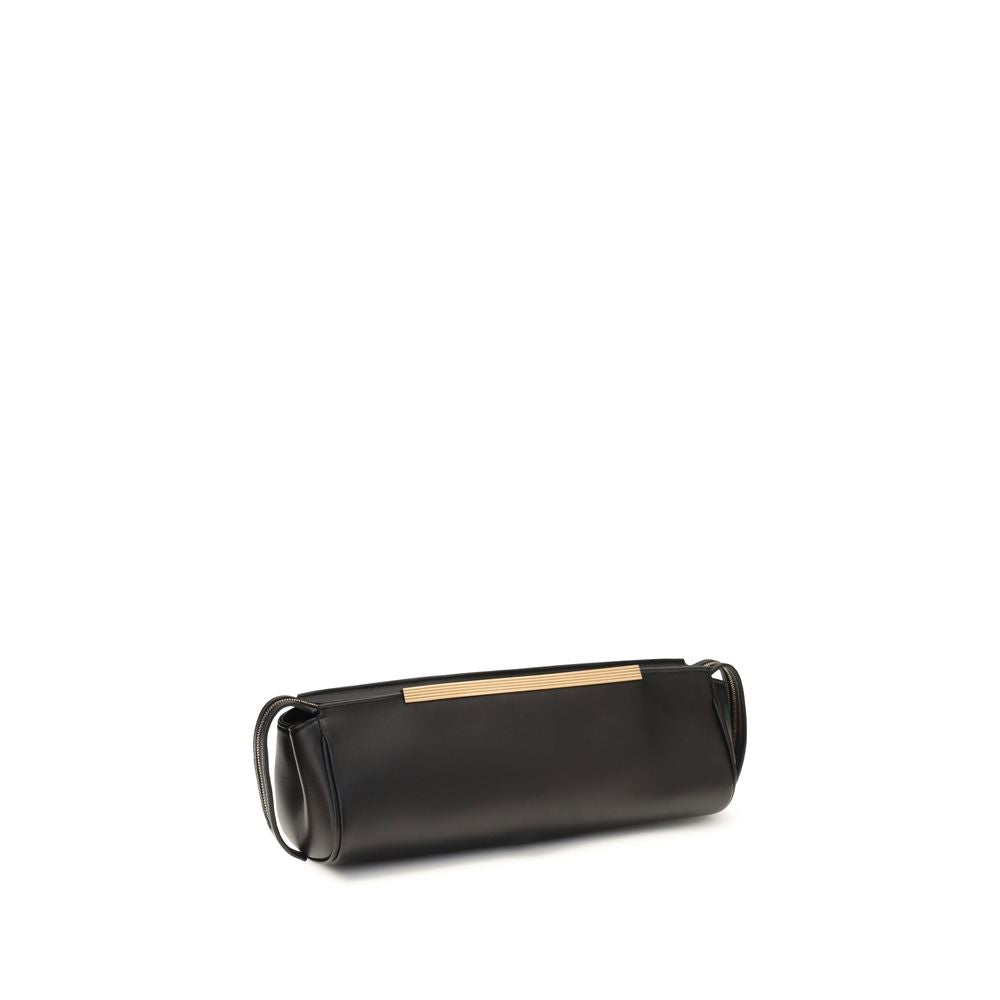 Khaite 100% Calf Leather Bos Taurus clutch in black — view 3