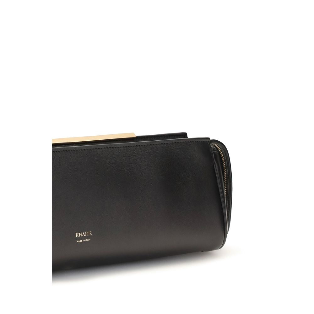Khaite 100% Calf Leather Bos Taurus clutch in black — view 4