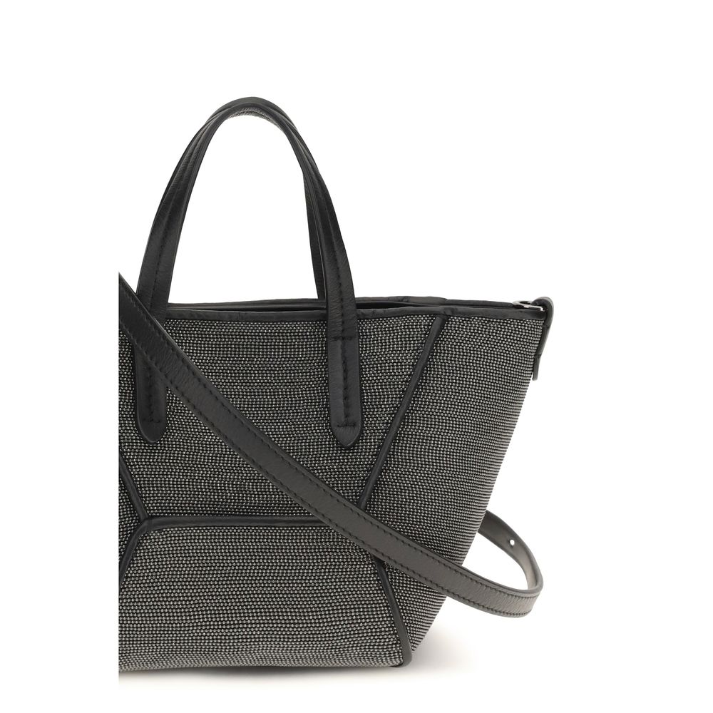 Brunello Cucinelli 100% Calf Leather Bos Taurus shoulder bag in black — view 4