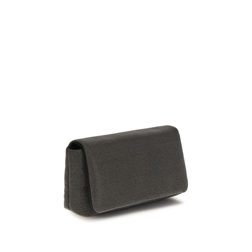 Brunello Cucinelli 100% Leather shoulder bag in black — view 2