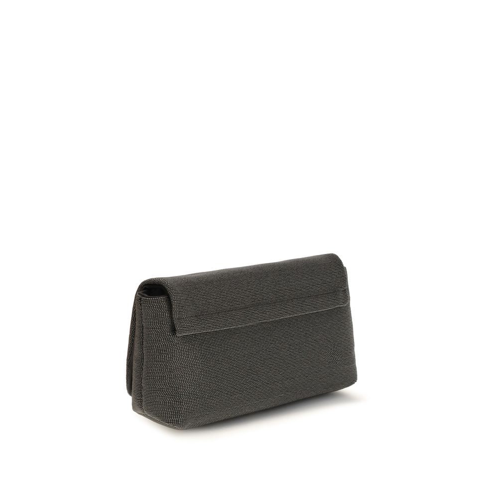Brunello Cucinelli 100% Leather shoulder bag in black — view 3