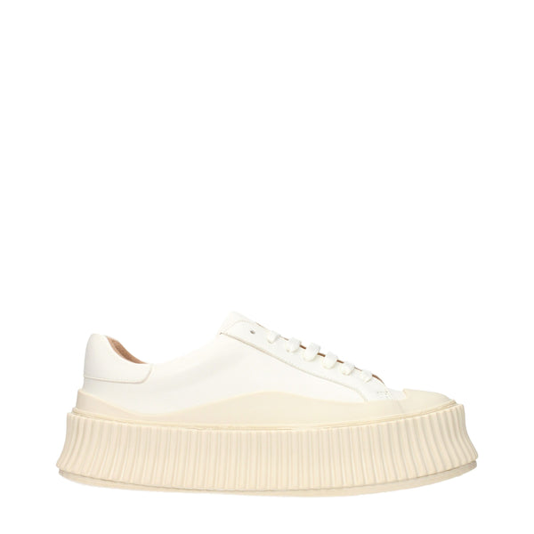 Jil Sander Leather sneaker in white