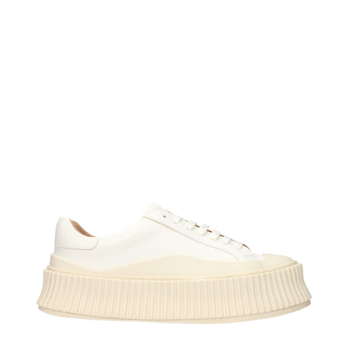 Jil Sander Leather sneaker in white