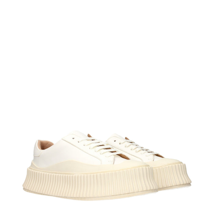 Jil Sander Leather sneaker in white — view 2