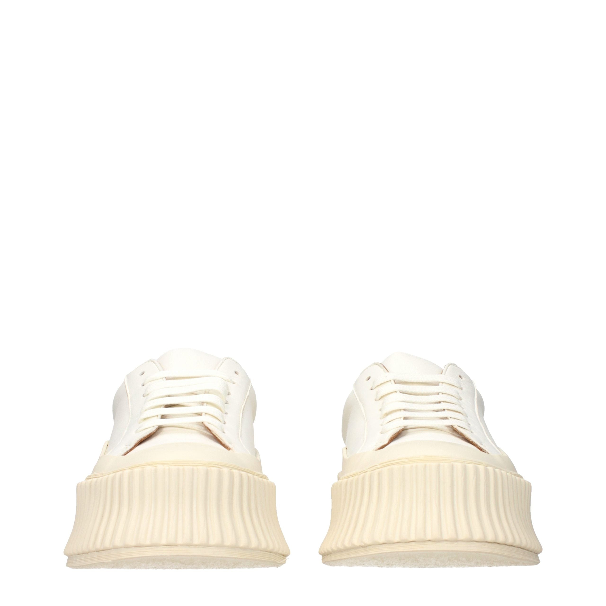 Jil Sander Leather sneaker in white — view 3
