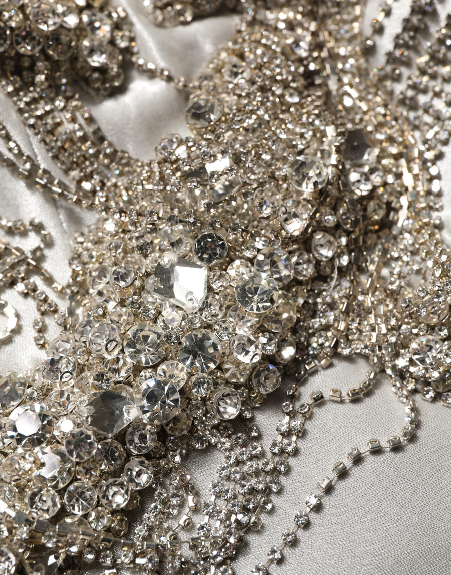 Dolce & Gabbana 76% Silk evening dress in silver