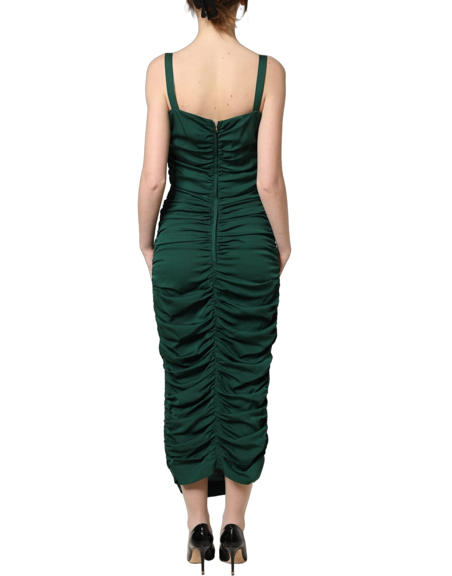 Dolce & Gabbana 94% Silk dress in green