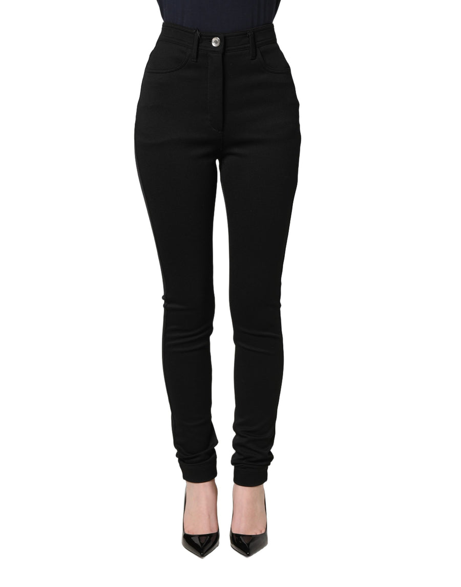 Dolce & Gabbana 95% Nylon trousers in black