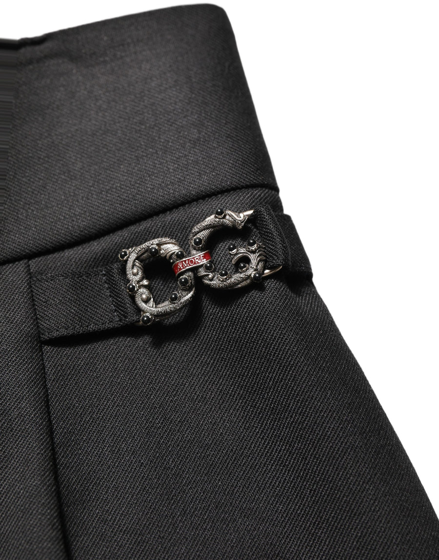 Dolce & Gabbana 97% Wool trousers in black