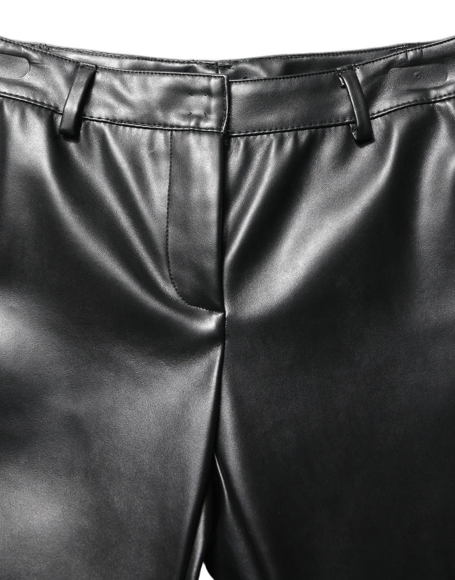 Dolce & Gabbana 56% Polyurethane trousers in black