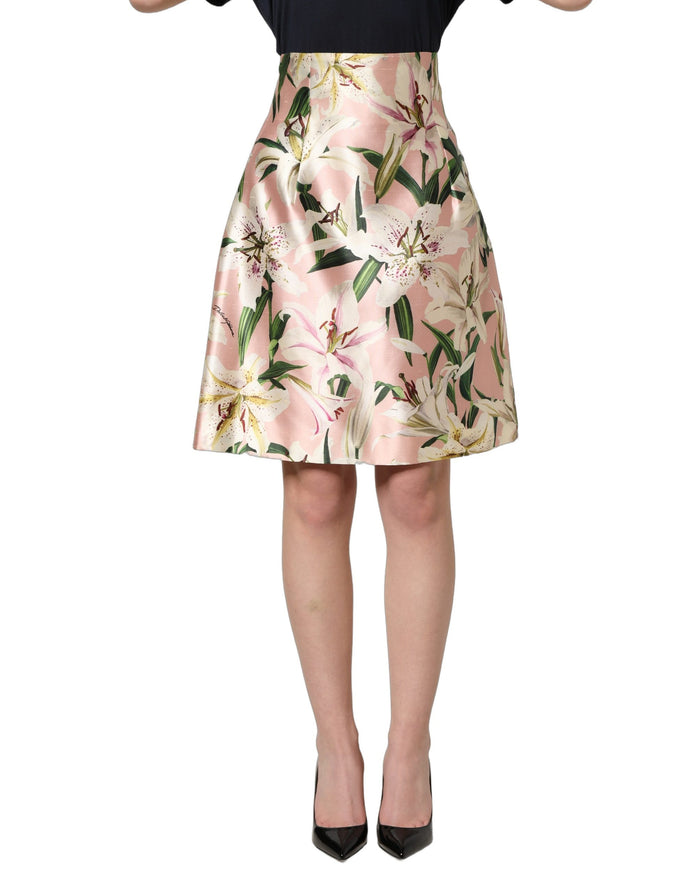 Dolce & Gabbana 100% Silk skirt in pink — view 2
