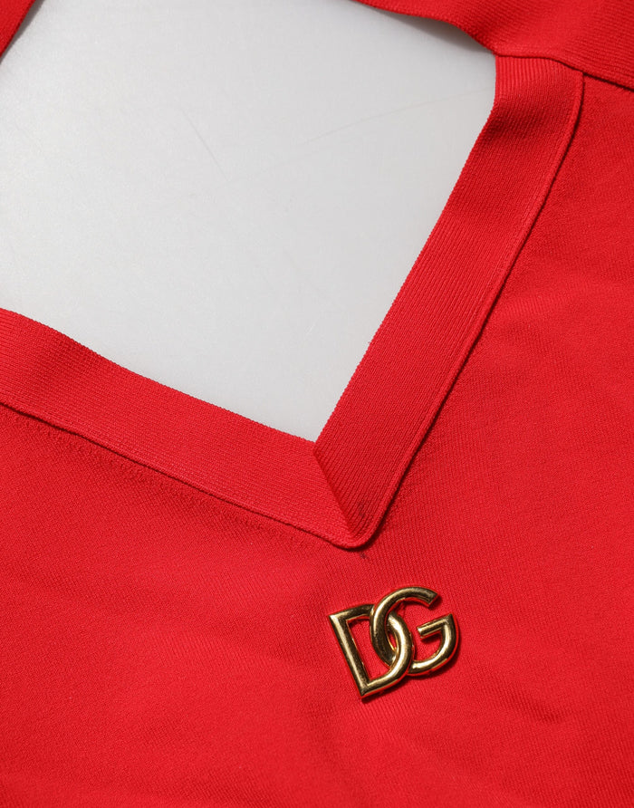 Dolce & Gabbana 62% Viscose tank top in red