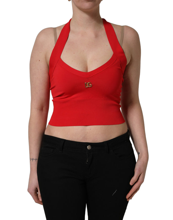 Dolce & Gabbana 62% Viscose tank top in red — view 2