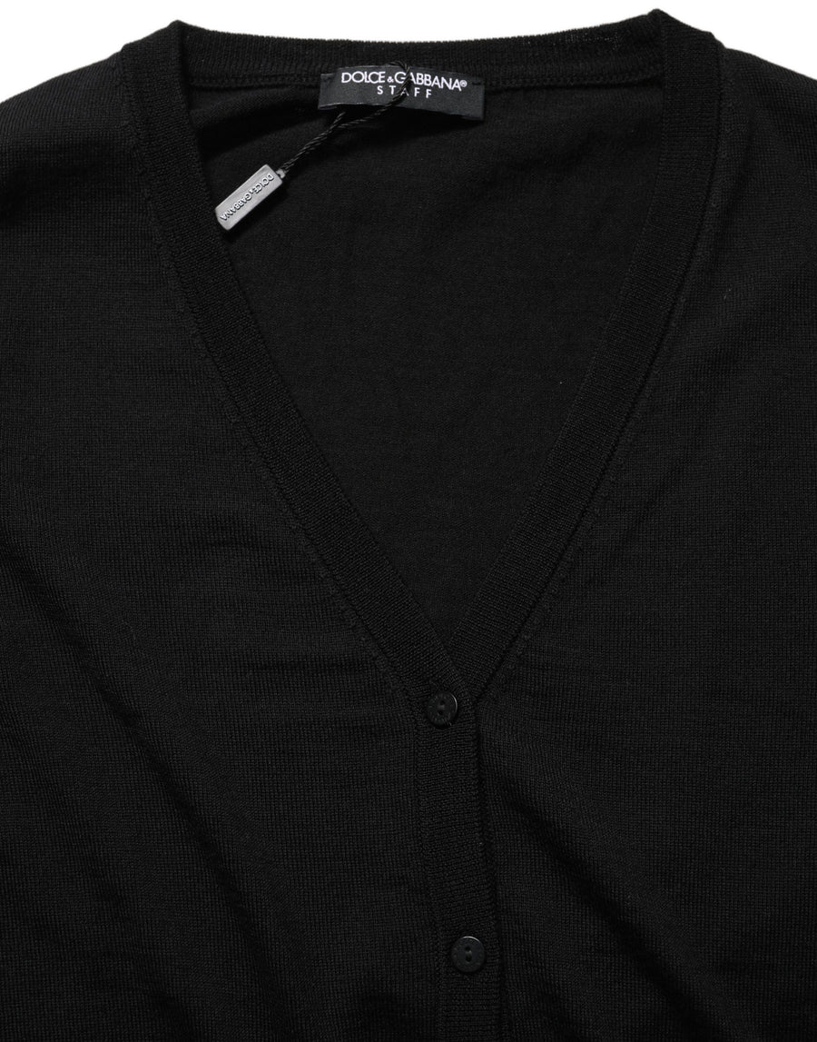 Dolce & Gabbana 100% Virgin Wool cardigan in black