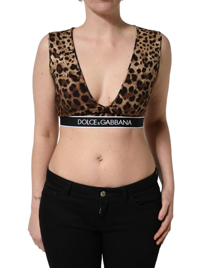 Dolce & Gabbana 95% Silk tank top in brown — view 2