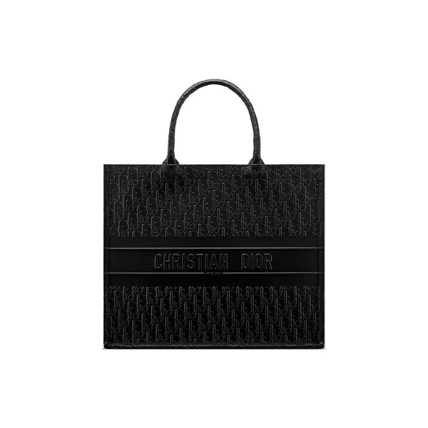 Dior 100% calf leather tote bag in black