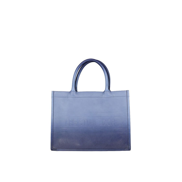 Dior 100% calf leather tote bag in blue