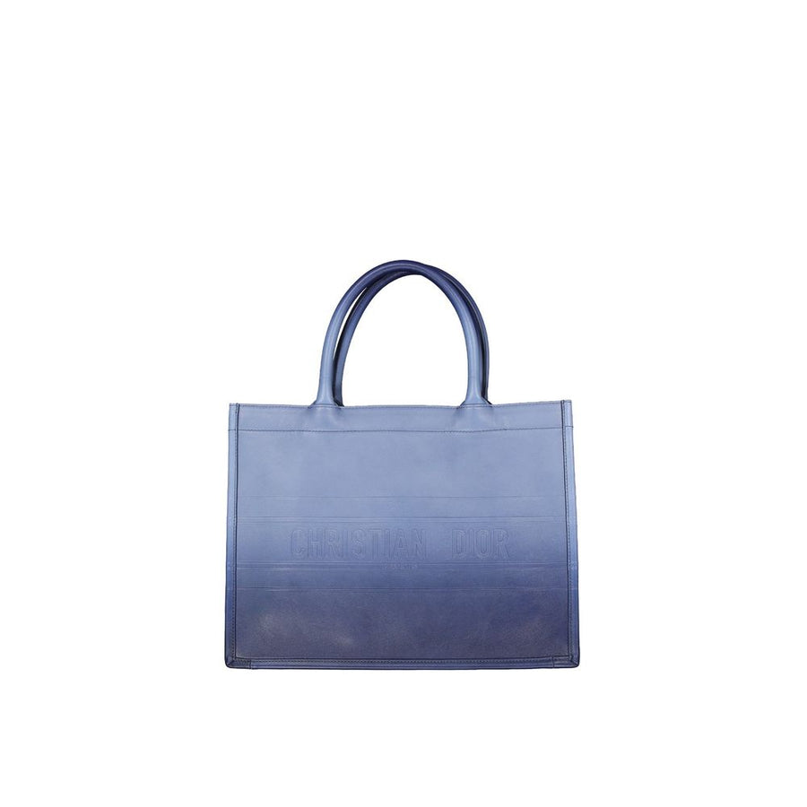 Dior 100% calf leather tote bag in blue