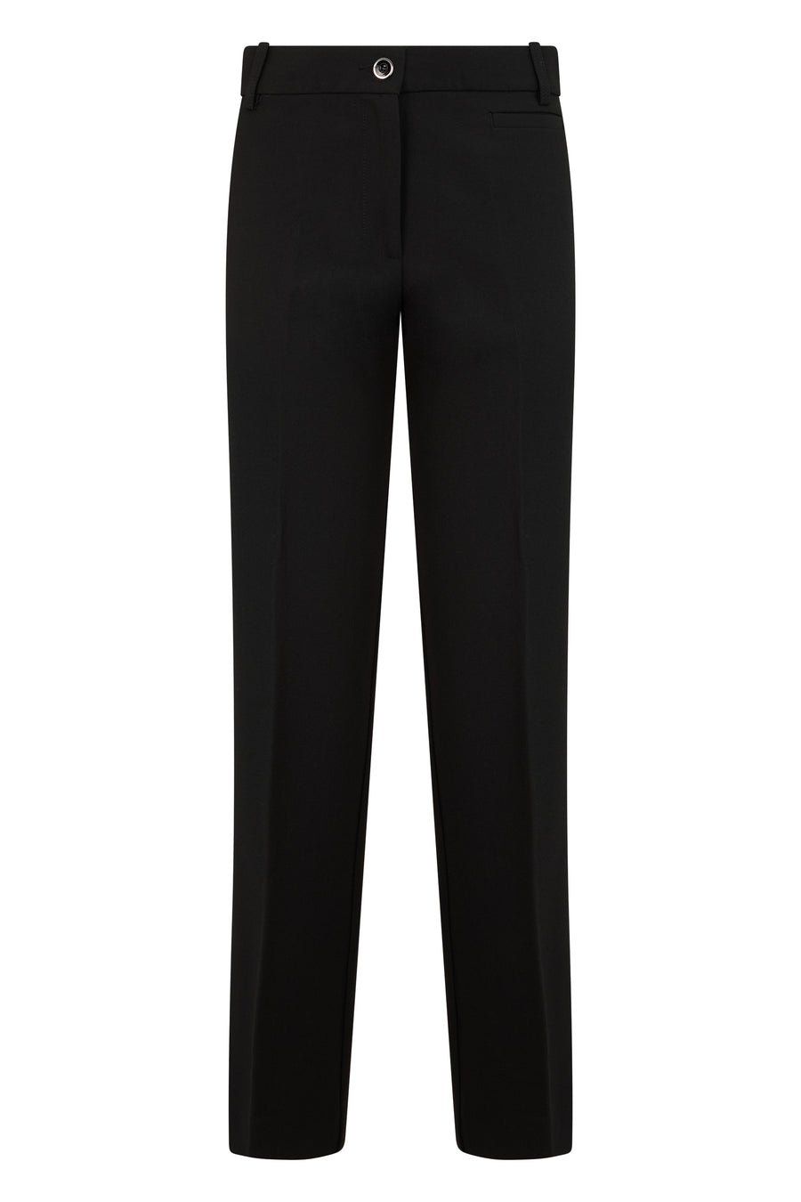 Straight Trousers Black Polyester