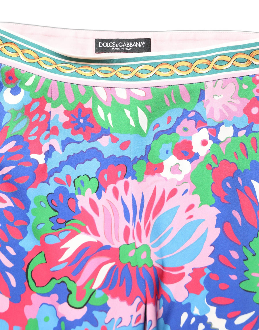 Dolce & Gabbana 91% Silk leggings in multicolor