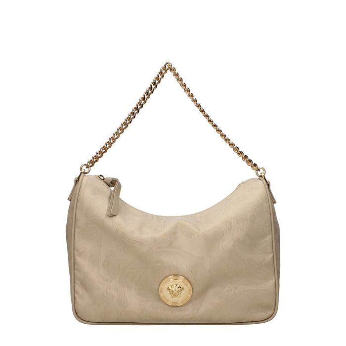 Beige Fabric Handbag Bag