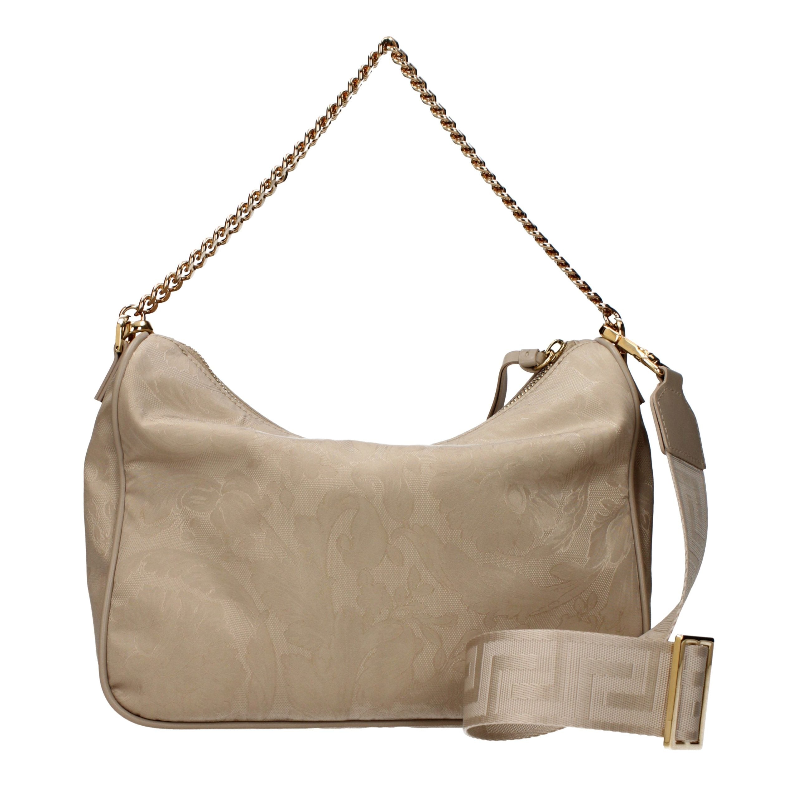 Beige Fabric Handbag Bag
