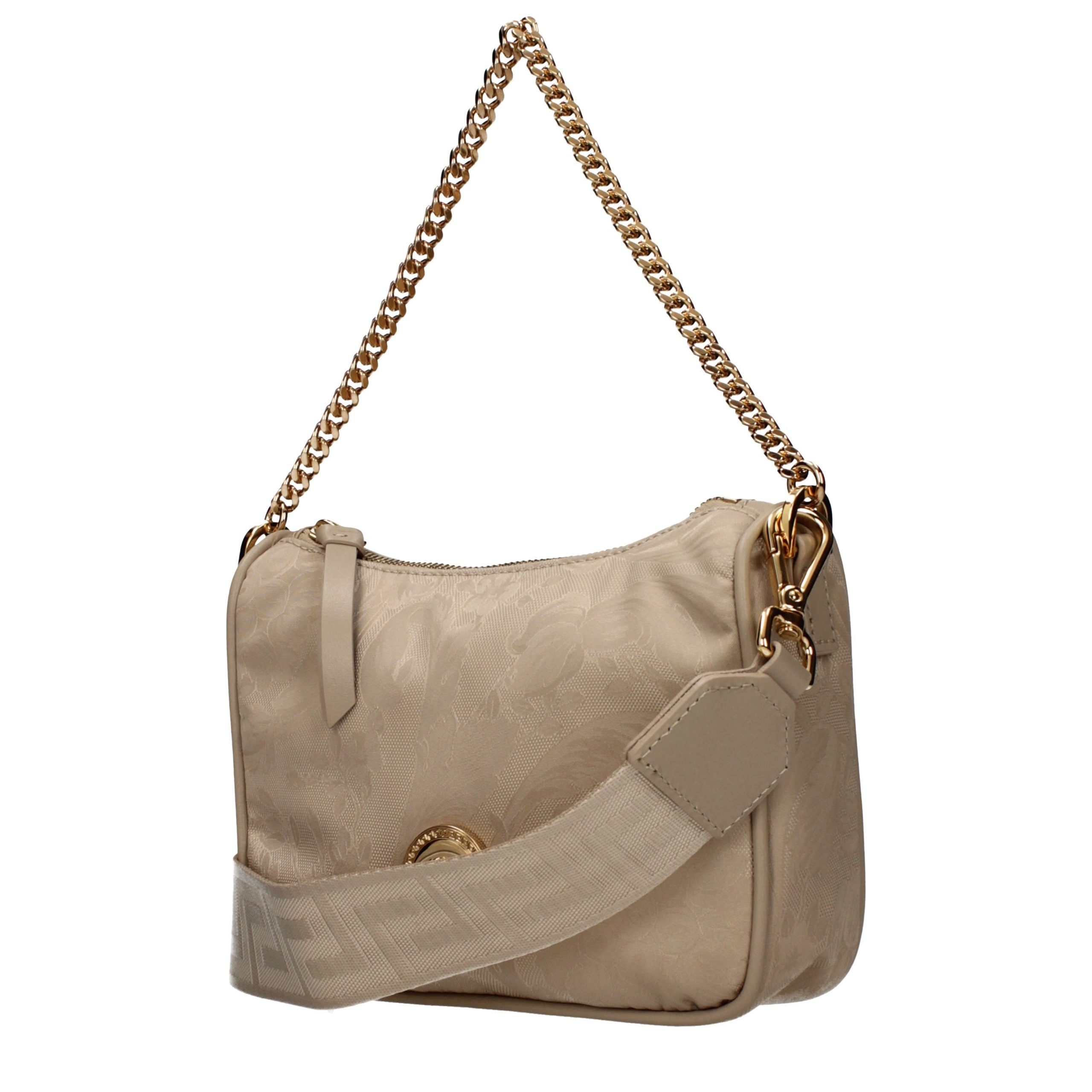 Beige Fabric Handbag Bag