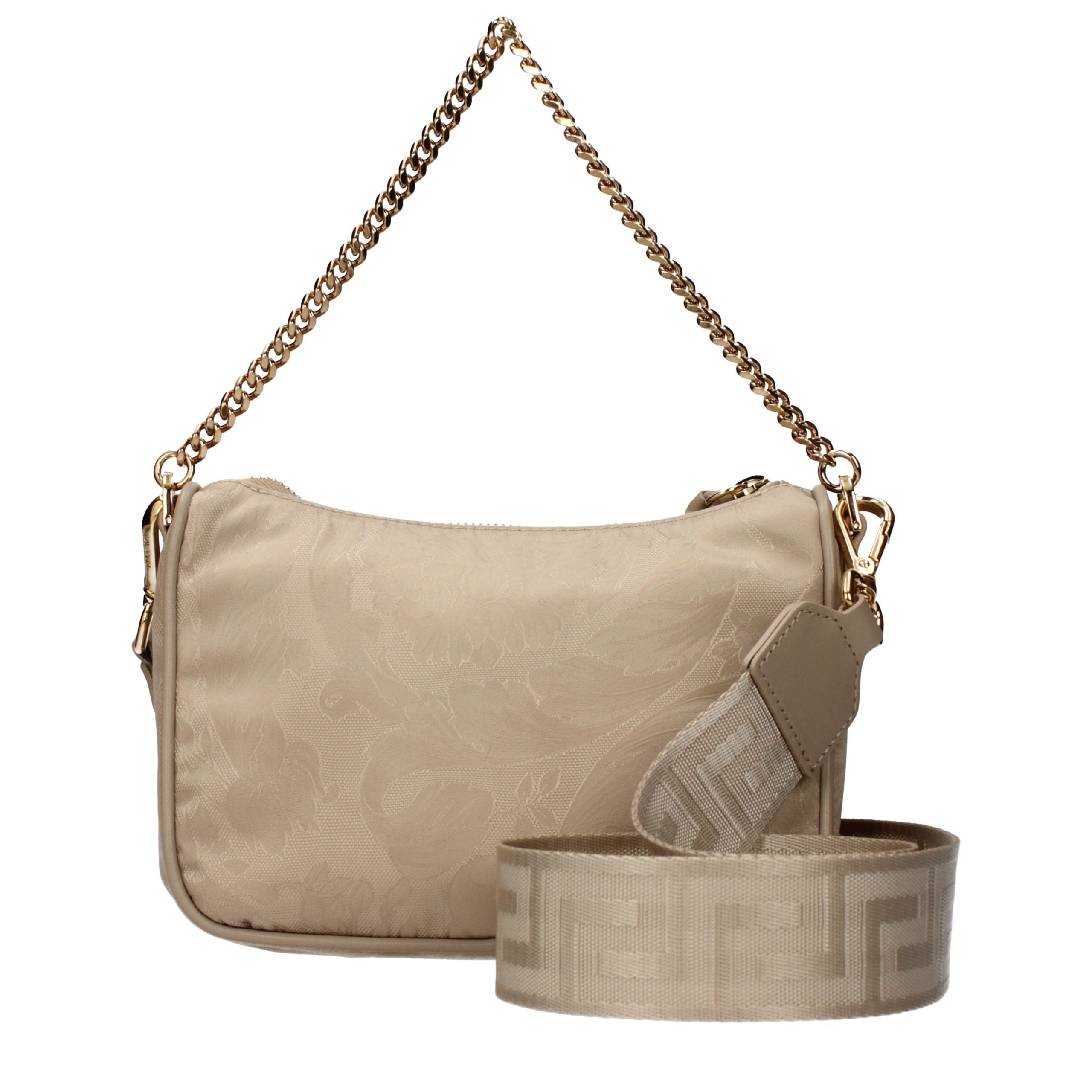 Beige Fabric Handbag Bag