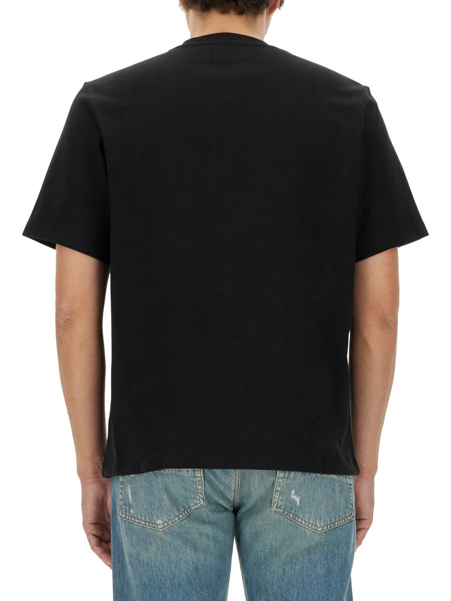 T-Shirt With Logo Black Cotton T-shirts