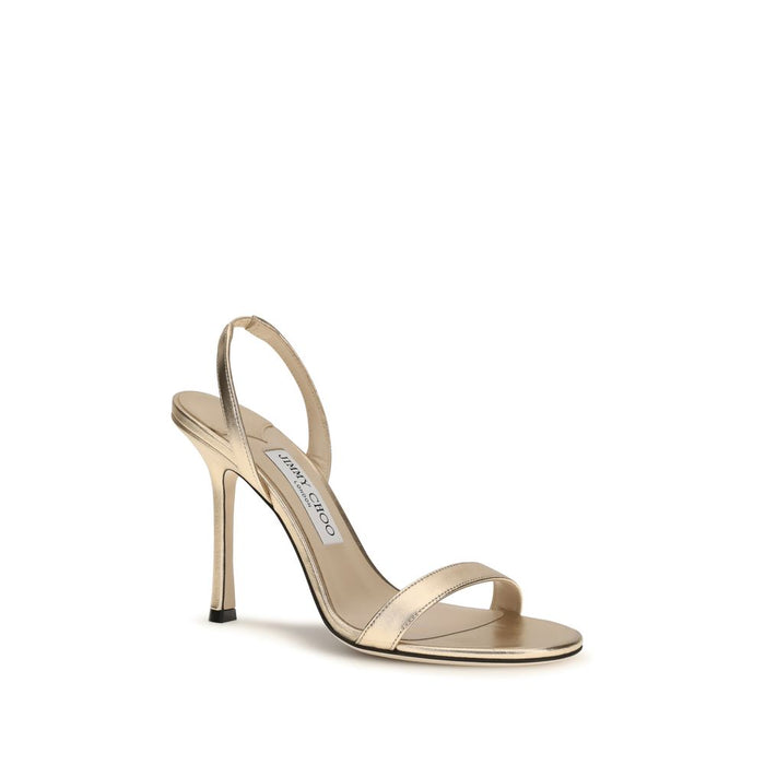 Jimmy Choo 100% Calf Leather Bos Taurus sandal in gold — view 2