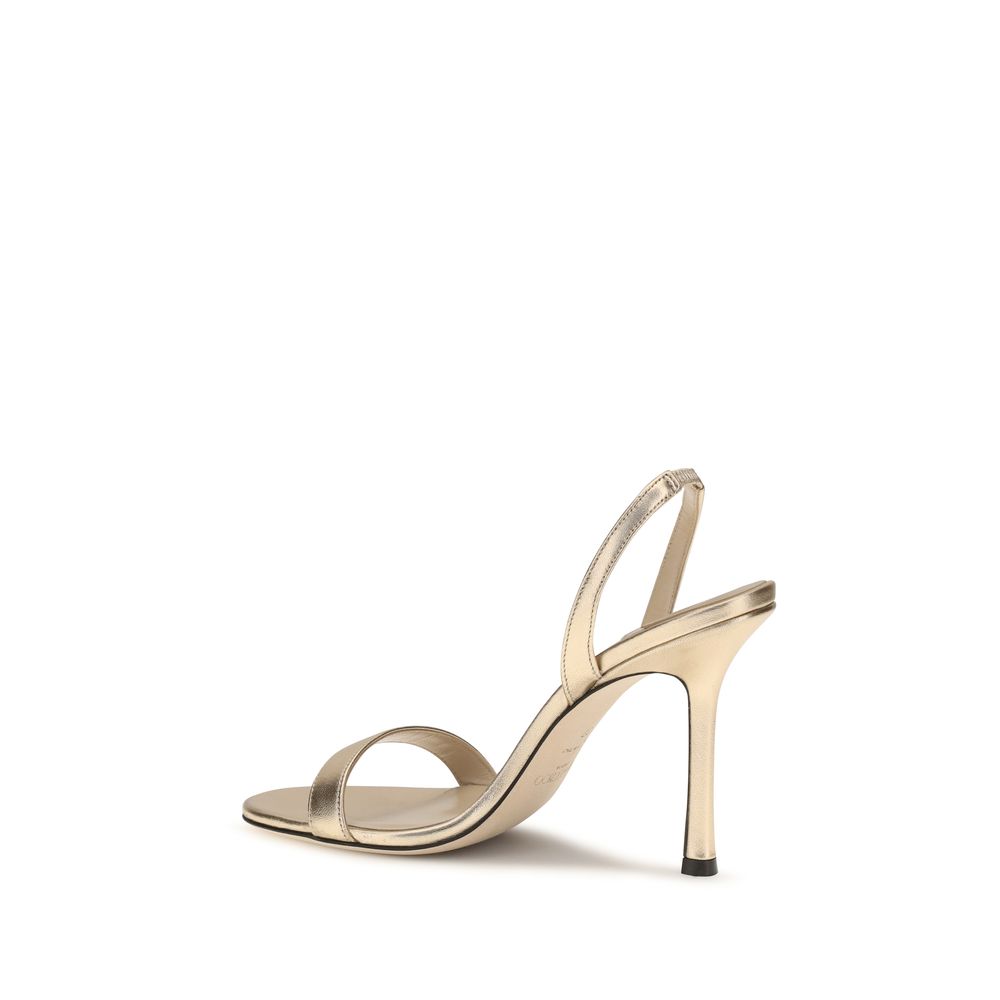 Jimmy Choo 100% Calf Leather Bos Taurus sandal in gold — view 3