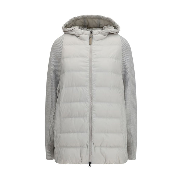 Brunello Cucinelli 100% Polyester down jacket in gray