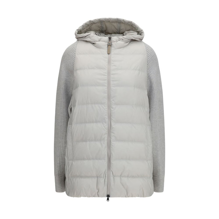 Brunello Cucinelli 100% Polyester down jacket in gray
