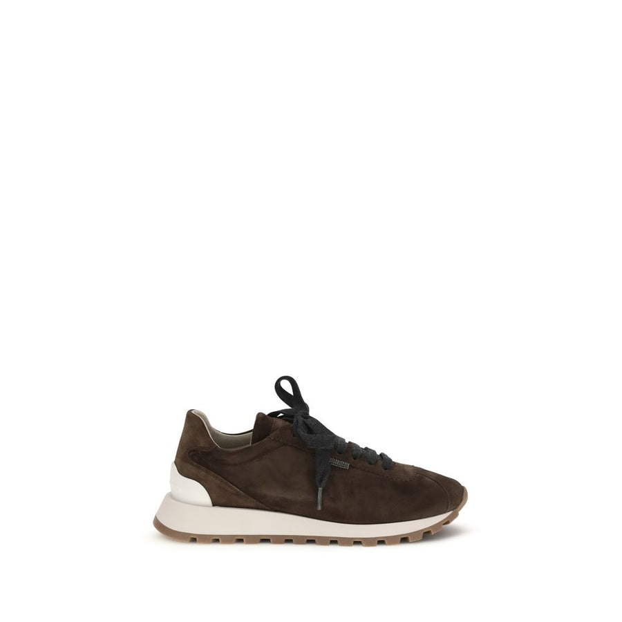 Brunello Cucinelli Upper 100% Calf Leather Bos Taurus sneaker in brown