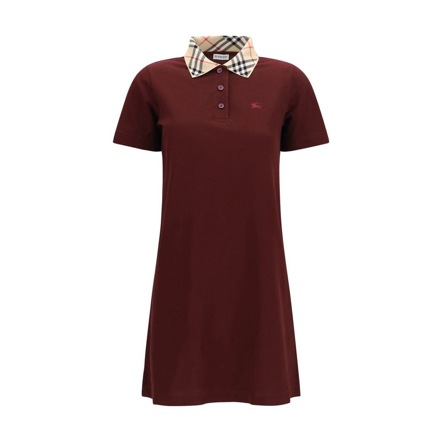 Burberry 100% Cotton polo dress in red