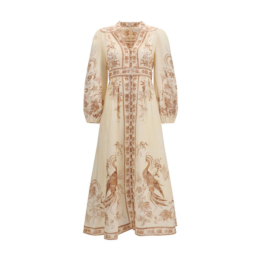 Zimmermann 100% Linen dress in beige