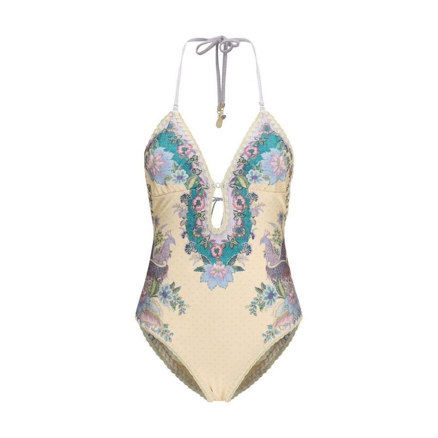 Zimmermann 80% Polyamide one-piece swimsuit in beige