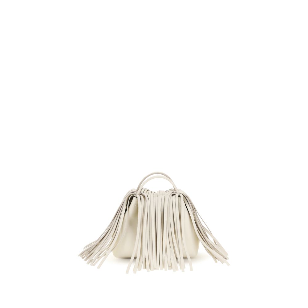 Beige Lamb Ovis Aries Shoulder Bag