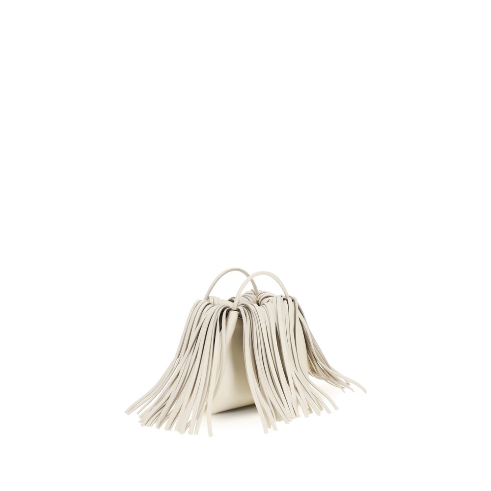 Beige Lamb Ovis Aries Shoulder Bag