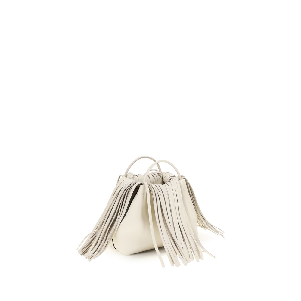 Beige Lamb Ovis Aries Shoulder Bag