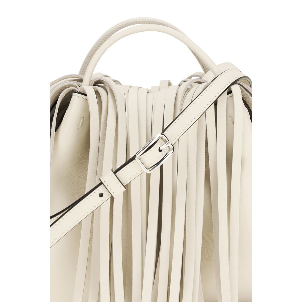 Beige Lamb Ovis Aries Shoulder Bag