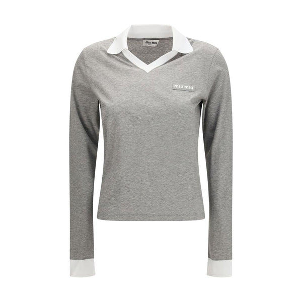 Miu Miu 100% Cotton t-shirt in gray