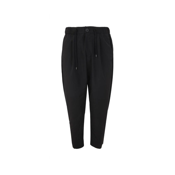 Herno 100% Polyester trousers in black