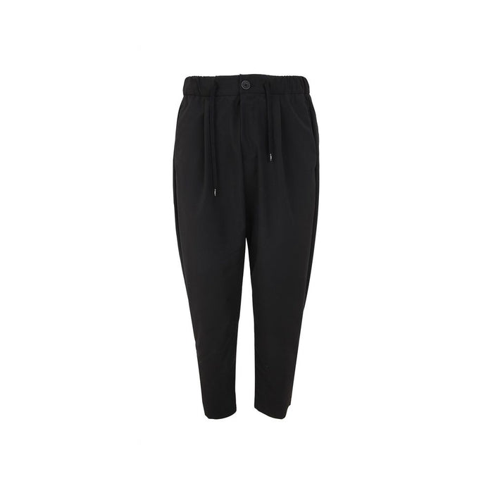 Herno 100% Polyester trousers in black