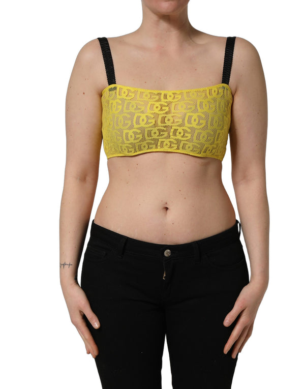 Dolce & Gabbana 43% Nylon bra top in yellow