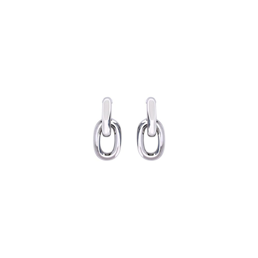 Rabanne 50% Resin earrings in silver